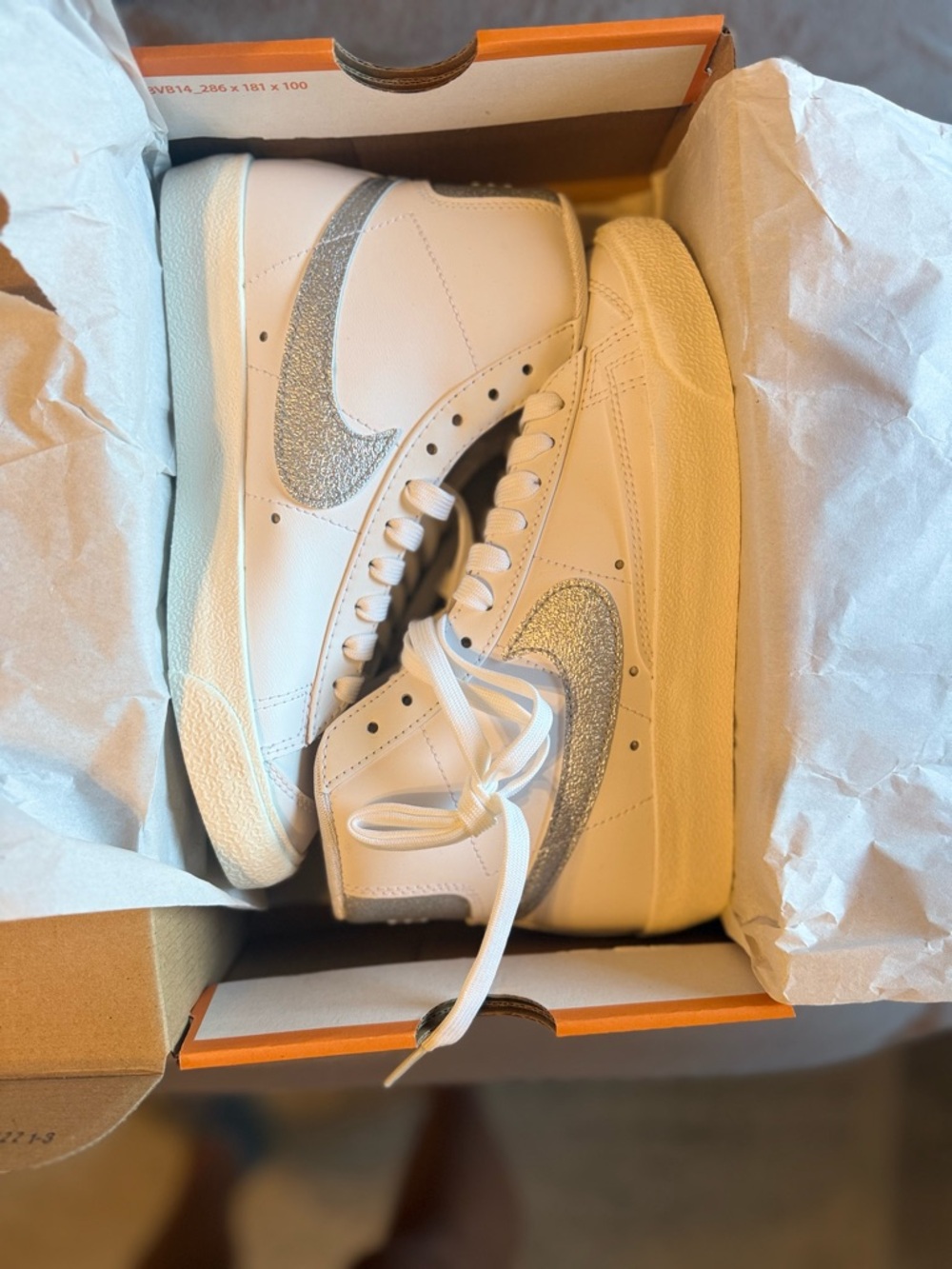 Nike Orange Shoe Box with Black Logo